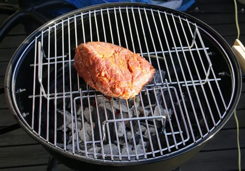 BBQ - single piece of meat, steak. 