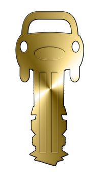 golden car key