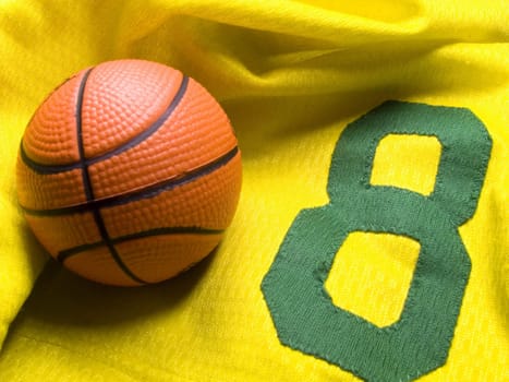 baketball ball on the number eight uniform