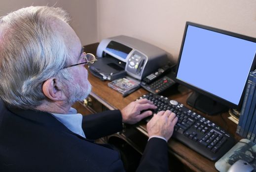 Business Man working on computer