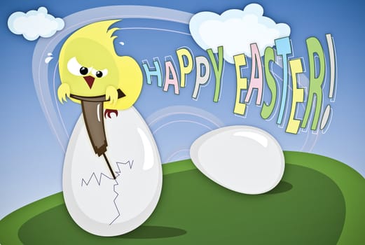 funny Easter illustration
