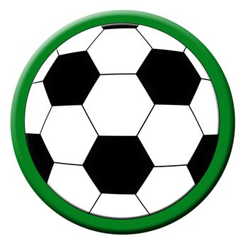 illustration of the soccer ball icon or button