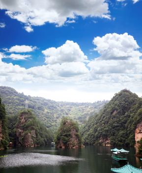 The BaoFeng Lake in ZhangJiaJie a national park in China 
