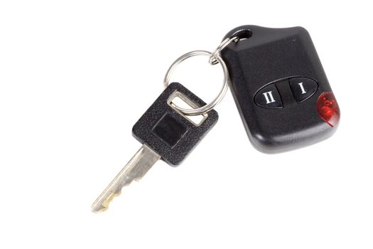 A car key with a remote start