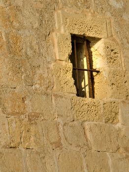 Conceptual image of old castle window