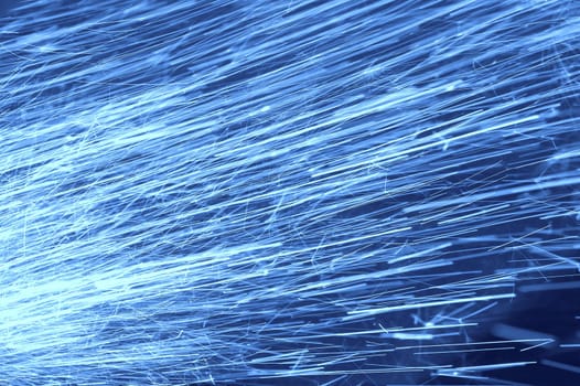 a abstract background of blue rays flowing