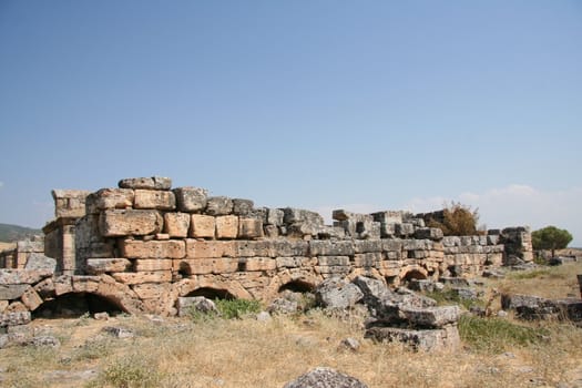  Stones of an ancient building in Hierapolis.