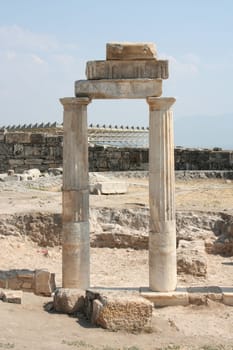  Columns in ancient Huerapolis, Turkey