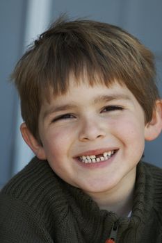 young boy smiling