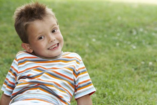 young boy smiling