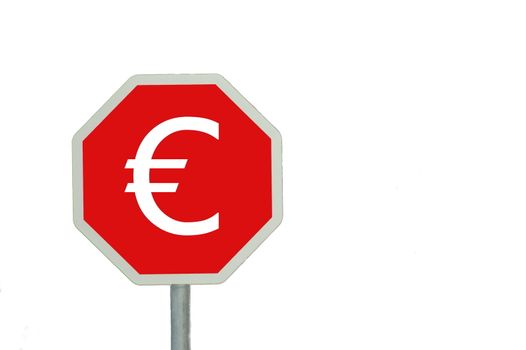 sign isolated on white background with space for text