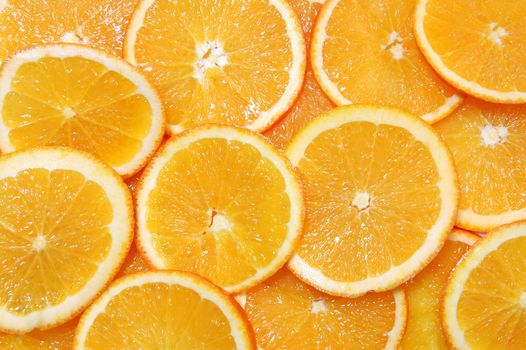 healthy orange fruit background with sliced oranges