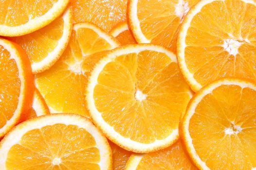 healthy orange fruit background with sliced oranges