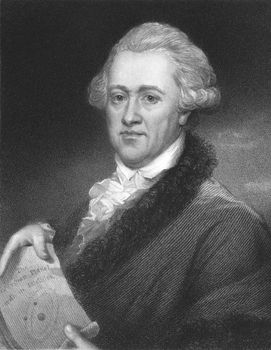 Frederick William Herschel on engraving from the 1850s. German astronomer, technical expert and composer. 