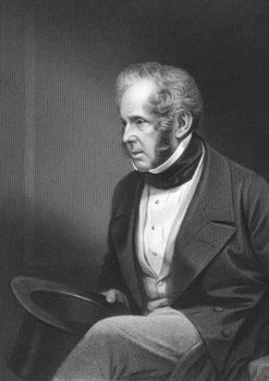 Henry John Temple, 3rd Viscount Palmerston on engraving from the 1850s. British statesman that served twice as Prime Minister of Great Birtian in the mid 19th century.