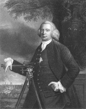 James Brindley on engraving from the 1850s. One of the most notable engineers of the 18th century.