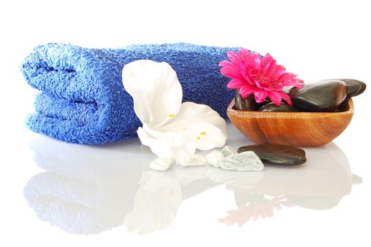 bath and aromatherapy still life isolated on white background