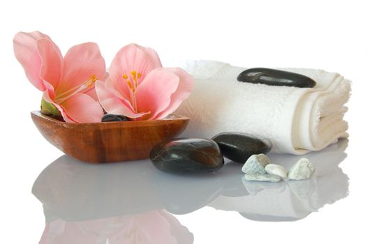 wellness and bath still life isolated on white background