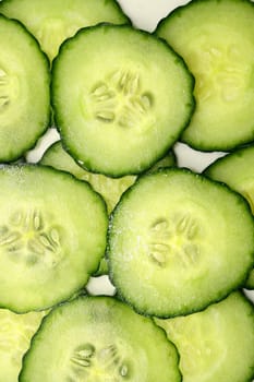 cucumber slices from above
