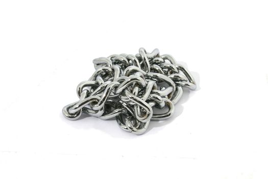 a pile of chain elements