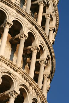 The leaning tower in Pisa Italy