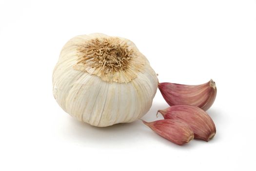 garlic isolated on a white background