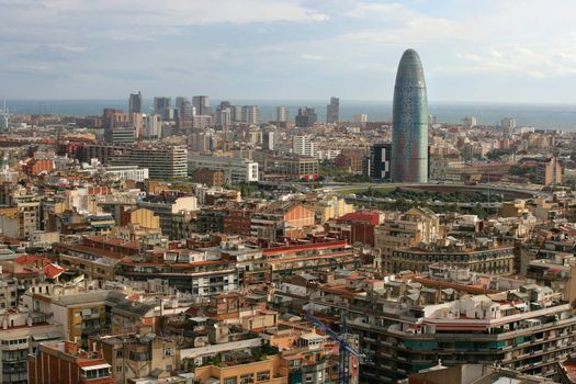 Midday in Spain, overlooking the beautiful city of Barcelona.
