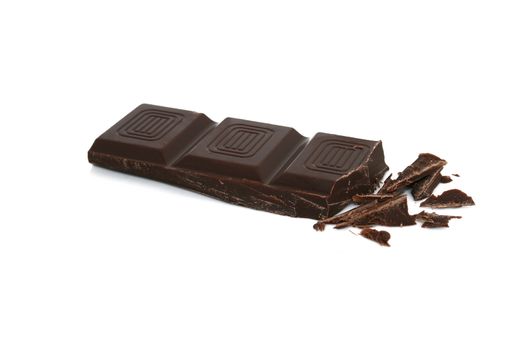 a chocolate bar with some broken pieces