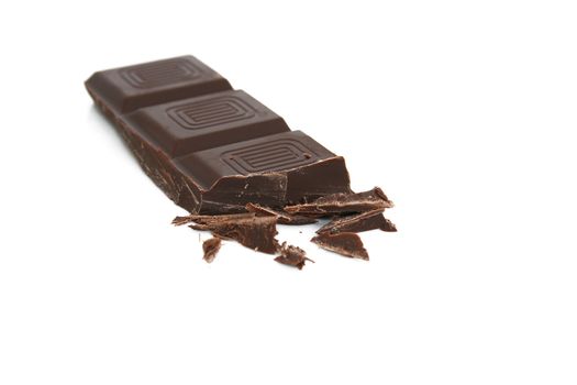 a chocolate bar with some broken pieces