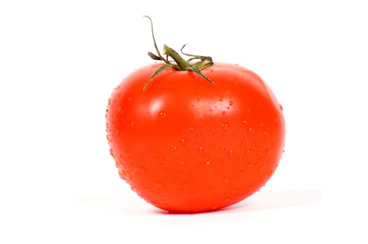 ripe fresh tomato isolated on white background