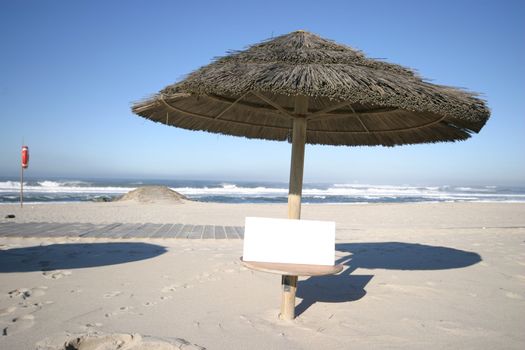 beach publicity in blue sky