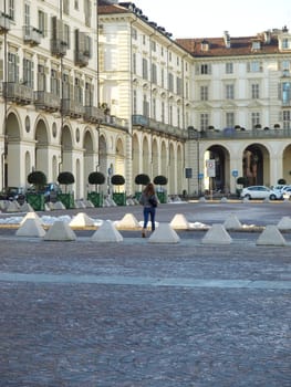 The Piazza Vittorio Emanuele II square in Turin, Italy