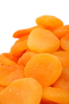 Dried apricots on a white background, Isolated (look similar images in my portfolio)