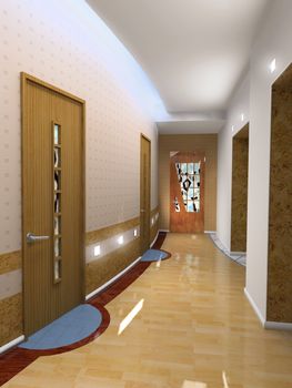 modern interior design - orridor part(3D)