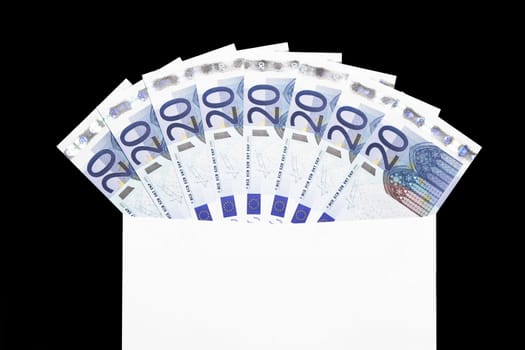 Money Gift, Large Envelope With Many Twenty Euro Notes