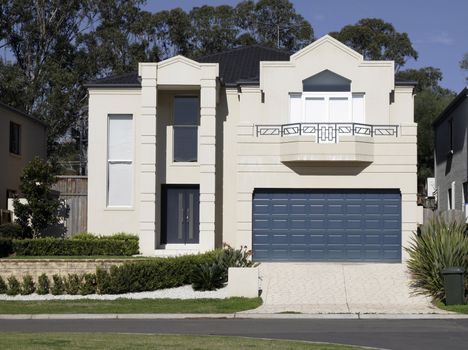 New Modern Town House In A Sydney Suburb On A Sunny Summer Day, Australia