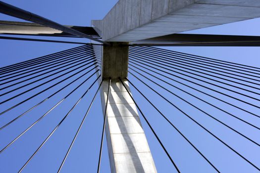 Anzac Bridge, Sydney, Australia: ANZAC Bridge is the longest cable-stayed bridge in Australia, and amongst the longest in the world.