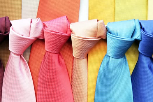 Many Colourful Ties In A Row, Clothing Accessory 