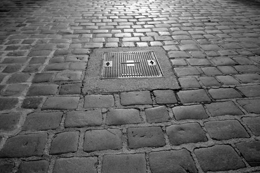 Cobbled road