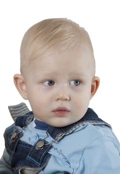 small child on white background