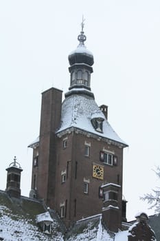 Detail of Duin and Kruidberg, Santpoort, Holland in the winter