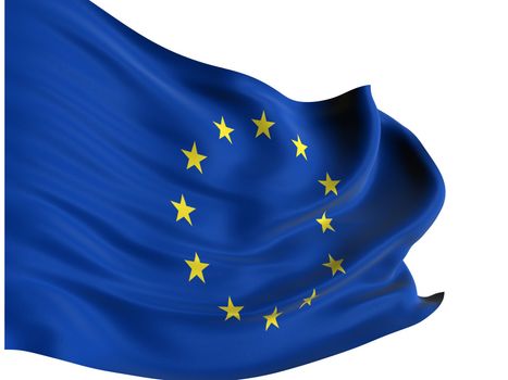 EU flag of united Europe isolated