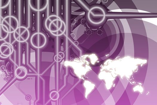 Global Business Color Technology Abstract in Colors