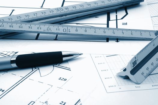 plan of residential real estate from architect