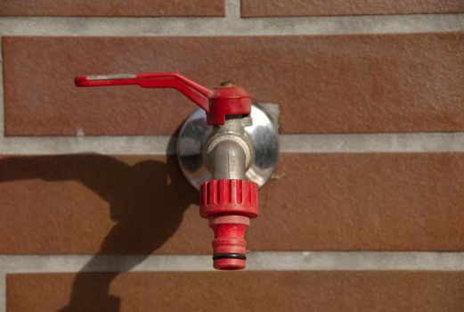 A leaky garden faucet.