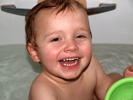 boy in the bath