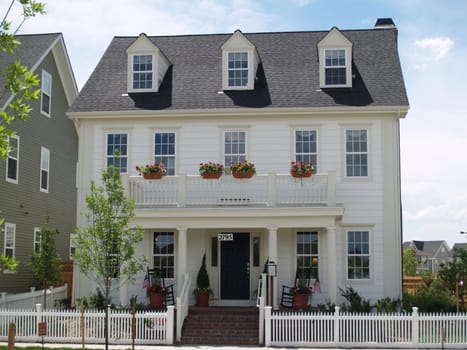 White house with dormers