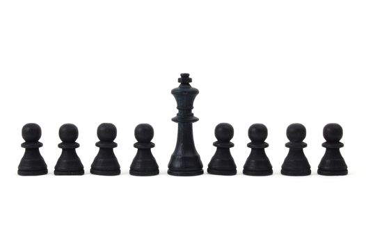 chess piece isolated on white background advising to strategic behavior