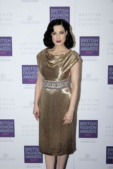 The British Fashion Awards, at the Lawrence Hall on November 27, 2007 in London, England.