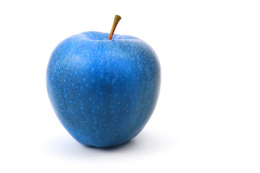 a blue apple fruit isolated on white background